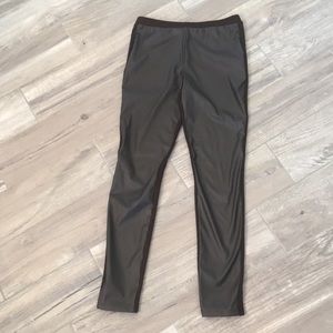 Michael KORS Faux leather front leggings